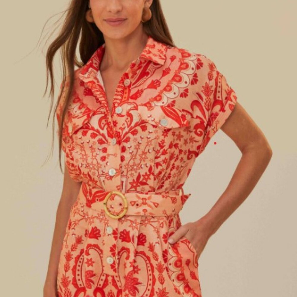 Farm Rio Jaipur Romper XL NWT